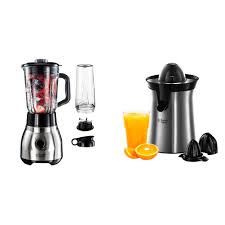 Batidora de Vaso 2 en 1 Russell Hobbs 600 W - Jarra de Cristal