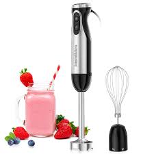 Bonsenkitchen Batidora de Mano 2-en-1 Multifuncional