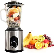 Batidora de Vaso 1200W con Jarra de Cristal 1.5L