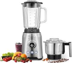 Batidora de Vaso de Cristal 1000W 2 en 1 para Smoothies