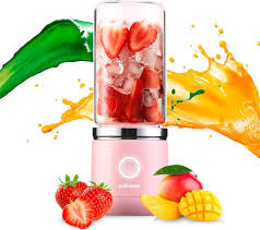 Batidora Portátil Edihome Rosa: Smoothies y Batidos al Instante