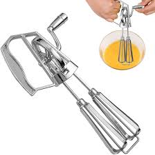 Batidor de Huevos Manual Ergonómico de Acero Inoxidable