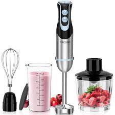 FRESKO 4-en-1: Batidora de Mano 1000W con 12 Velocidades