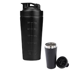 Batidora de Proteínas 750 ML - Shaker Acero Inoxidable