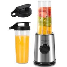 Aigostar Batidora de Vaso 600W con 2 Vasos Portátiles de 800ml