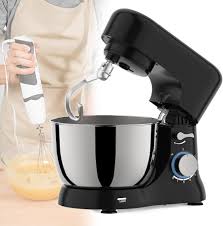 Batidora de Pie Eléctrica con Tazón de Acero Inoxidable de 4.5 Qt