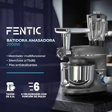 Fentic Robot de Cocina 6 en 1 - 2000W con Picadora de Carne